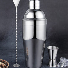 Load image into Gallery viewer, 1Set Cocktail Shaker Bar Set Stainless Steel Bartender Kit Boston Shaker/Jigger/Strainer/Bar Mixer Spoon/Tongs Party Bar Tools
