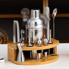 Load image into Gallery viewer, 12Pcs/Set Stainless Steel Cocktail Shaker Set Mixer Bartender Kit Cobbler Boston Shaker Bars Tools Tongs Jigger Mixer Muddler Pourer Spoon
