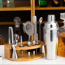 Load image into Gallery viewer, 12Pcs/Set Stainless Steel Cocktail Shaker Set Mixer Bartender Kit Cobbler Boston Shaker Bars Tools Tongs Jigger Mixer Muddler Pourer Spoon
