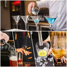 Load image into Gallery viewer, 10Pcs/Set Stainless Steel Cocktail Shaker Set Mixer Bartender Kit Cobbler Boston Shaker Bars Tools Tongs Jigger Mixer Muddler Pourer Spoon
