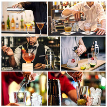 Load image into Gallery viewer, 10Pcs/Set Stainless Steel Cocktail Shaker Set Mixer Bartender Kit Cobbler Boston Shaker Bars Tools Tongs Jigger Mixer Muddler Pourer Spoon
