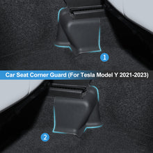 Load image into Gallery viewer, 2Pcs/3Pcs/4Pcs Car Under Seat Corner Anti-Kick Guard Front Rear Seat Slide Rails Protector Covers Decor Protection Shell For Tesla Model Y 2021-2023
