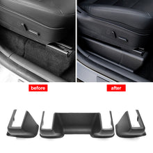 Load image into Gallery viewer, 2Pcs/3Pcs/4Pcs Car Under Seat Corner Anti-Kick Guard Front Rear Seat Slide Rails Protector Covers Decor Protection Shell For Tesla Model Y 2021-2023
