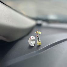 Load image into Gallery viewer, Car Interior Center Console Decoration Mini Rabbit Miniature Vase Auto Ornaments For Car Funny Decoration Accessories
