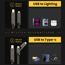 Load image into Gallery viewer, 4 In 1 100W USB Type C Cable Fast Charging For Samsung Xiaomi Huawei Oneplus USB C To Lighting Cable For iPhone 14 13 12 Pro Max
