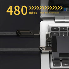 Load image into Gallery viewer, 4 In 1 100W USB Type C Cable Fast Charging For Samsung Xiaomi Huawei Oneplus USB C To Lighting Cable For iPhone 14 13 12 Pro Max
