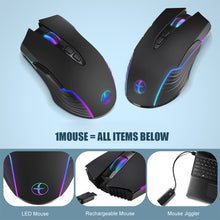Load image into Gallery viewer, 2.4G Wireless Mouse Type-C for Macbook Laptop Computer Silent Click Mice Rechargeable Wireless Mouse Plug and Play
