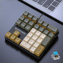 Load image into Gallery viewer, 33 Key Wired Mechanical Numeric Keypad with Multi-color Lights Suitable for Finance, Business, Laptop Numeric Keyboard

