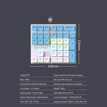 Load image into Gallery viewer, 33 Key Wired Mechanical Numeric Keypad with Multi-color Lights Suitable for Finance, Business, Laptop Numeric Keyboard
