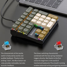 Load image into Gallery viewer, 33 Key Wired Mechanical Numeric Keypad with Multi-color Lights Suitable for Finance, Business, Laptop Numeric Keyboard
