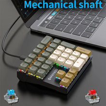 Load image into Gallery viewer, 33 Key Wired Mechanical Numeric Keypad with Multi-color Lights Suitable for Finance, Business, Laptop Numeric Keyboard
