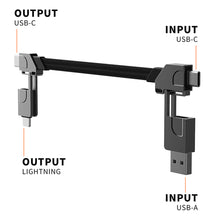 Load image into Gallery viewer, 6 in 1 Multi Fast Charging Cable Keychain PD for Apple iPhone Lightning 27W Andriod TYPE-C 60W QC 18W Fast Charging Data Cable
