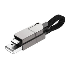 Load image into Gallery viewer, 6 in 1 Multi Fast Charging Cable Keychain PD for Apple iPhone Lightning 27W Andriod TYPE-C 60W QC 18W Fast Charging Data Cable
