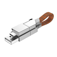 Load image into Gallery viewer, 6 in 1 Multi Fast Charging Cable Keychain PD for Apple iPhone Lightning 27W Andriod TYPE-C 60W QC 18W Fast Charging Data Cable

