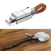 Load image into Gallery viewer, 6 in 1 Multi Fast Charging Cable Keychain PD for Apple iPhone Lightning 27W Andriod TYPE-C 60W QC 18W Fast Charging Data Cable
