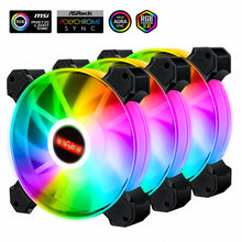 Load image into Gallery viewer, 12cm Rgb 5v Pwm 3+4pin Case Fan Quiet PC Radiator CPU Cooler ARGB Sync With Motherboard Fans Silent Cooling Fan Colorful Lights
