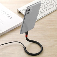 Load image into Gallery viewer, 1.2M Multifunction 3 in 1 Mobile Phone Stand Data Cable 2.4A Fast Charging Data Transmission for Xiaomi Samsung
