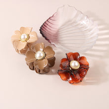 Load image into Gallery viewer, Elegant Retro Flowers Pearl Hair Clip Clamp Fashion Ponytail Crab Claw Woman Girl Hair Accessories
