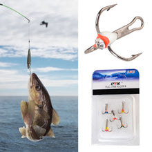 Load image into Gallery viewer, 5PCS Ice Fishing Hook Simulation With Drill Color Bait Blood Tank Treble Hook Winter Fishing Accessories
