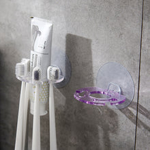 Load image into Gallery viewer, 1Pc Self-adhesive Wall Mount Toothpaste Dispenser Toothbrush Holder Storage Squeezer Shaver Holder Bathroom Shelves

