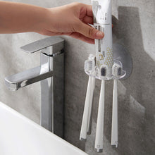 Load image into Gallery viewer, 1Pc Self-adhesive Wall Mount Toothpaste Dispenser Toothbrush Holder Storage Squeezer Shaver Holder Bathroom Shelves
