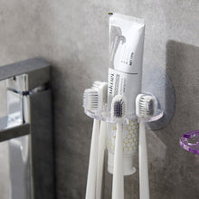 Load image into Gallery viewer, 1Pc Self-adhesive Wall Mount Toothpaste Dispenser Toothbrush Holder Storage Squeezer Shaver Holder Bathroom Shelves
