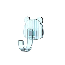 Load image into Gallery viewer, 1Pc Cartoon Punch Free Hook Strong Load-bearing Door Rear Hook Semi Transparent Kitchen Bathroom Wall Hooks
