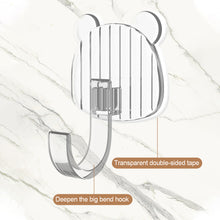 Load image into Gallery viewer, 1Pc Cartoon Punch Free Hook Strong Load-bearing Door Rear Hook Semi Transparent Kitchen Bathroom Wall Hooks
