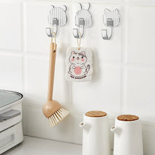 Load image into Gallery viewer, 1Pc Cartoon Punch Free Hook Strong Load-bearing Door Rear Hook Semi Transparent Kitchen Bathroom Wall Hooks
