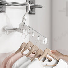 Load image into Gallery viewer, 1Pc Five-holes Folding Clothes Hanger Portable Travel Hotel Dry Hanger Multi-functional Clothes Hanger Clothes Organizer Save Space
