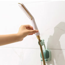 Load image into Gallery viewer, 1Pc Multifunctional Punch-Free Shower Head Bracket with 2 Hooks 360° Adjustable Cartoon Universal Wall Mounted Stand Durable Bathroom Tool
