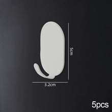 Load image into Gallery viewer, 5Pcs Carbon Steel Wall Mounted Hooks Towel Hook Rustproof Hook Hanger Coat Rack Clothes Hook Bedroom Kitchen Bathroom Accessories
