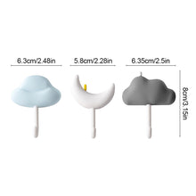 Load image into Gallery viewer, 3Pcs/Set Creative Cloud Series Wall Mounted Hooks Towel Hook Rustproof Hook Hanger Coat Rack Clothes Hook Bedroom Kitchen Bathroom Accessories
