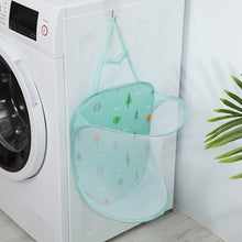Load image into Gallery viewer, 1Pc Collapsible Wall Hanging Laundry Basket Multi-Functional Storage Bag Bathroom Perforation-Free Mesh Cloth Clothes Hanging Object
