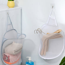 Load image into Gallery viewer, 1Pc Collapsible Wall Hanging Laundry Basket Multi-Functional Storage Bag Bathroom Perforation-Free Mesh Cloth Clothes Hanging Object

