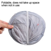 Load image into Gallery viewer, 1Pc Collapsible Wall Hanging Laundry Basket Multi-Functional Storage Bag Bathroom Perforation-Free Mesh Cloth Clothes Hanging Object
