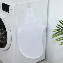 Load image into Gallery viewer, 1Pc Collapsible Wall Hanging Laundry Basket Multi-Functional Storage Bag Bathroom Perforation-Free Mesh Cloth Clothes Hanging Object
