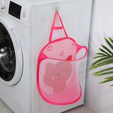 Load image into Gallery viewer, 1Pc Collapsible Wall Hanging Laundry Basket Multi-Functional Storage Bag Bathroom Perforation-Free Mesh Cloth Clothes Hanging Object
