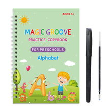 Load image into Gallery viewer, Reusable English Groove Magic Copybook Drawing Toys for Children Montessori Pen Control Training Writing Learning Educational Toy
