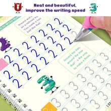 Load image into Gallery viewer, Reusable English Groove Magic Copybook Drawing Toys for Children Montessori Pen Control Training Writing Learning Educational Toy
