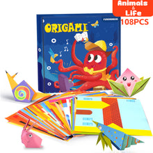 Load image into Gallery viewer, Baby Craft Toys Cartoon Animal Origami Paper Cutting Book Kids Paper Cut Puzzle Early Learning Educational Toys Gifts
