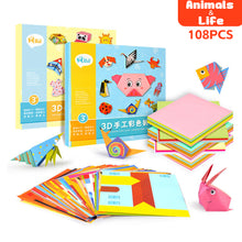 Load image into Gallery viewer, Baby Craft Toys Cartoon Animal Origami Paper Cutting Book Kids Paper Cut Puzzle Early Learning Educational Toys Gifts
