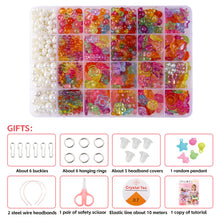 Load image into Gallery viewer, Girls DIY Bead Set Jewelry Making Kit for Kids Girl Pearl Beads Bracelets Rings Necklaces Creativity Kits Art Craft

