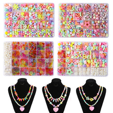 Load image into Gallery viewer, Girls DIY Bead Set Jewelry Making Kit for Kids Girl Pearl Beads Bracelets Rings Necklaces Creativity Kits Art Craft

