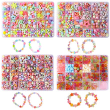 Load image into Gallery viewer, Girls DIY Bead Set Jewelry Making Kit for Kids Girl Pearl Beads Bracelets Rings Necklaces Creativity Kits Art Craft
