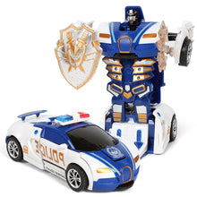 Load image into Gallery viewer, Boys Deformation Vehicle Toys Transform CarRobot Model Push and Go Car Vehicle Toy Race Inertia Car Toy Christmas Gift
