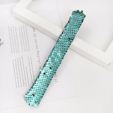 Load image into Gallery viewer, Shiny Glitter Slap Bracelet Two Color Change Wrist Strap Kid Friendship Couples Bracelets New Year Party Decoration
