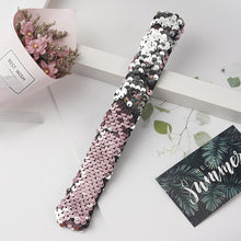 Load image into Gallery viewer, Shiny Glitter Slap Bracelet Two Color Change Wrist Strap Kid Friendship Couples Bracelets New Year Party Decoration
