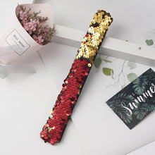 Load image into Gallery viewer, Shiny Glitter Slap Bracelet Two Color Change Wrist Strap Kid Friendship Couples Bracelets New Year Party Decoration
