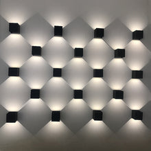 Load image into Gallery viewer, Nordic RGB LED Wall Light Dimmable Square Up Down Lamps APP Control For Bedside Bedroom Sconce Living Room Home Decoration
